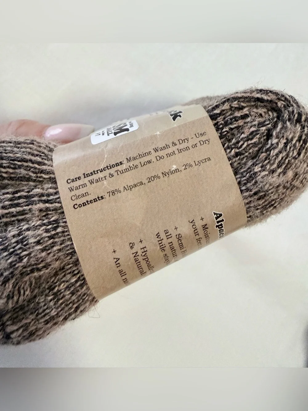 Alpaca Survival Socks | Women’s Large (SZ 10-13) Small (SZ 5-7) | Lot Of 2 Pair